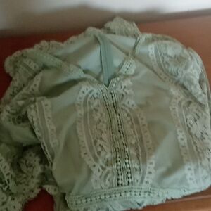 Glitzy Girl Z green blouse in lace